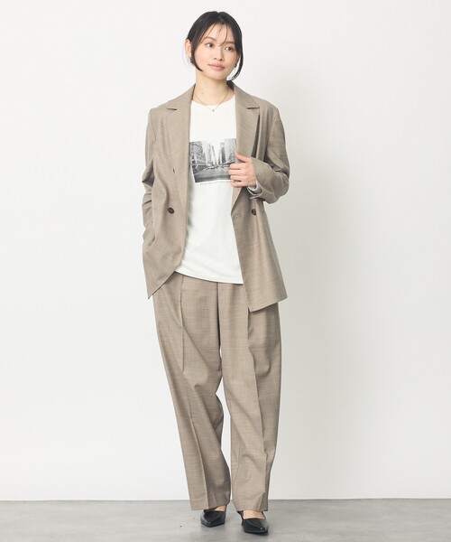 abahouse mavie（アバハウスマヴィ）の「ﾒﾗﾝｼﾞﾂｨﾙﾀｯｸｽﾗｯｸｽ（その他パンツ・レディース・ダークベージュ/ブラック・36/38/40）」の5枚目の写真