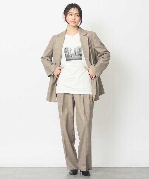 abahouse mavie（アバハウスマヴィ）の「ﾒﾗﾝｼﾞﾂｨﾙﾀｯｸｽﾗｯｸｽ（その他パンツ・レディース・ダークベージュ/ブラック・36/38/40）」の6枚目の写真