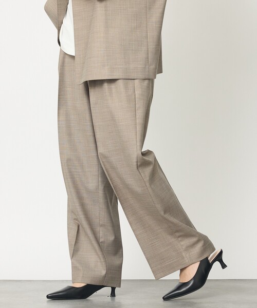 abahouse mavie（アバハウスマヴィ）の「ﾒﾗﾝｼﾞﾂｨﾙﾀｯｸｽﾗｯｸｽ（その他パンツ・レディース・ダークベージュ/ブラック・36/38/40）」の10枚目の写真