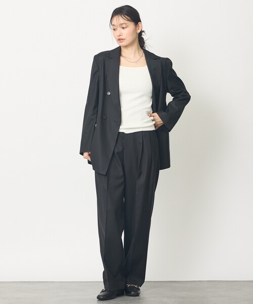 abahouse mavie（アバハウスマヴィ）の「ﾒﾗﾝｼﾞﾂｨﾙﾀｯｸｽﾗｯｸｽ（その他パンツ・レディース・ダークベージュ/ブラック・36/38/40）」の12枚目の写真