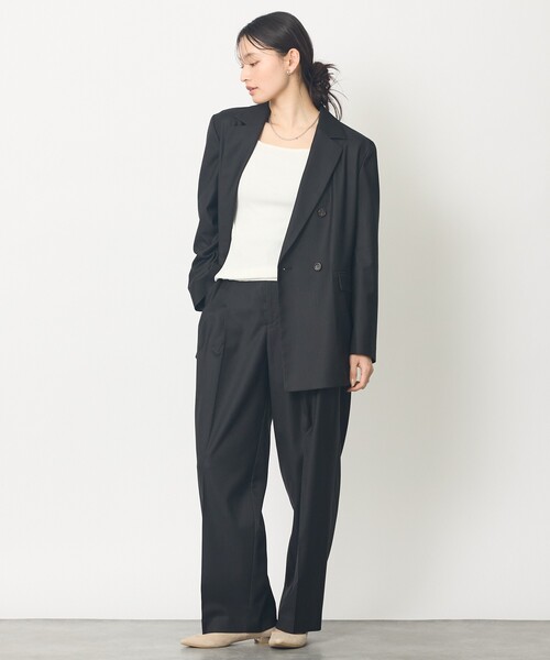 abahouse mavie（アバハウスマヴィ）の「ﾒﾗﾝｼﾞﾂｨﾙﾀｯｸｽﾗｯｸｽ（その他パンツ・レディース・ダークベージュ/ブラック・36/38/40）」の15枚目の写真