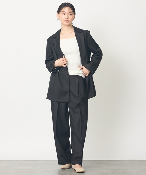 abahouse mavie（アバハウスマヴィ）の「ﾒﾗﾝｼﾞﾂｨﾙﾀｯｸｽﾗｯｸｽ（その他パンツ・レディース・ダークベージュ/ブラック・36/38/40）」の16枚目の写真