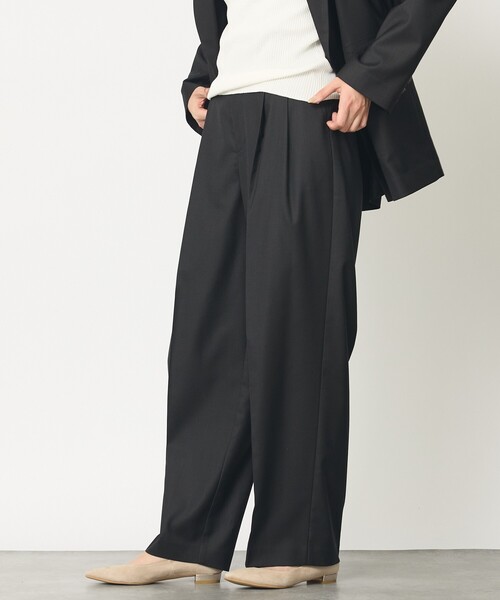 abahouse mavie（アバハウスマヴィ）の「ﾒﾗﾝｼﾞﾂｨﾙﾀｯｸｽﾗｯｸｽ（その他パンツ・レディース・ダークベージュ/ブラック・36/38/40）」の18枚目の写真