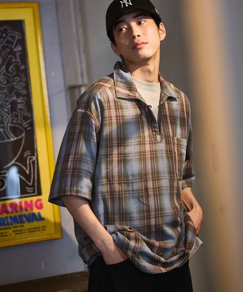 niko and...（ニコアンド）の「リバーシブルスキッパーシャツ（シャツ/ブラウス・メンズ・グリーン/サックスブルー/ブラック・LARGE/MEDIUM）」の2枚目の写真