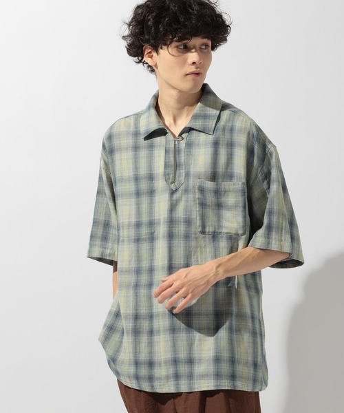 niko and...（ニコアンド）の「リバーシブルスキッパーシャツ（シャツ/ブラウス・メンズ・グリーン/サックスブルー/ブラック・LARGE/MEDIUM）」の7枚目の写真