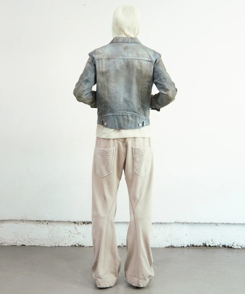 NVRFRGT(ネヴァーフォーゲット)の「【NVRFRGT】CURVED LEG LOUNGE PANTS(その他パンツ・メンズ・アイボリー/チャコールグレー・1/2)」の15枚目の写真