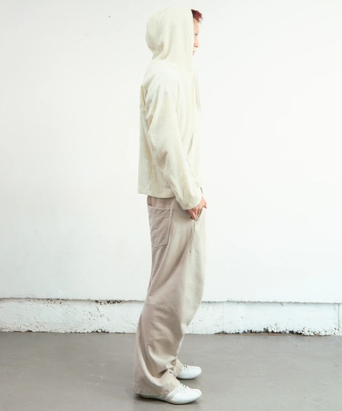 NVRFRGT(ネヴァーフォーゲット)の「【NVRFRGT】CURVED LEG LOUNGE PANTS(その他パンツ・メンズ・アイボリー/チャコールグレー・1/2)」の6枚目の写真