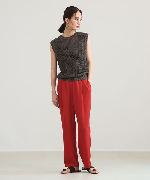 Demi-Luxe BEAMS(デミルクス ビームス)の「リネン 畦 ニットベスト(ニット/セーター・レディース・ベージュ/ブラウン・ONE SIZE)」の8枚目の写真