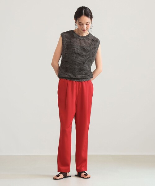 Demi-Luxe BEAMS(デミルクス ビームス)の「リネン 畦 ニットベスト(ニット/セーター・レディース・ベージュ/ブラウン・ONE SIZE)」の9枚目の写真