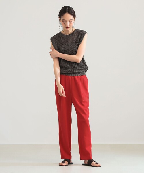 Demi-Luxe BEAMS(デミルクス ビームス)の「リネン 畦 ニットベスト(ニット/セーター・レディース・ベージュ/ブラウン・ONE SIZE)」の10枚目の写真