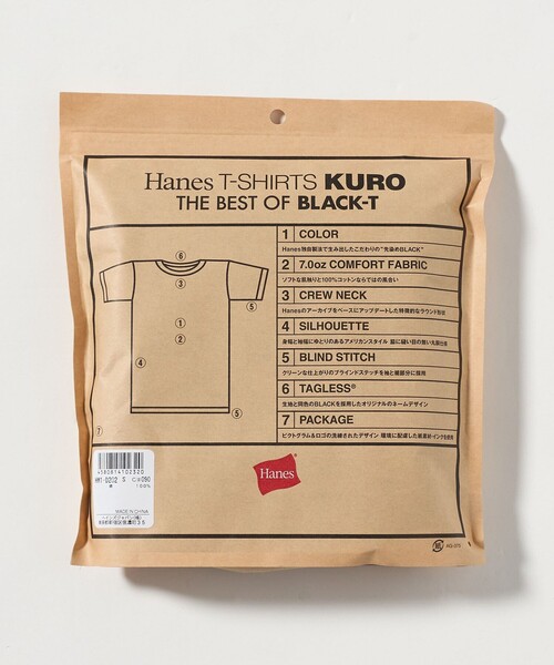 HANES（ヘインズ）の「＜Hanes＞KURO Tシャツ（Tシャツ/カットソー・メンズ・ブラック・XL/M/L/S）」の2枚目の写真