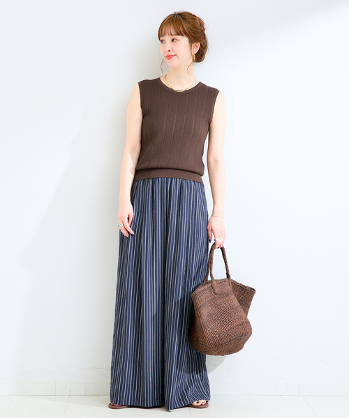 B.C STOCK(ベーセーストック)の「手洗い可 / UVcare / add Function ニットタンクトップ(ニット/セーター・レディース・ブラック/レッド/ブラウン/ホワイト・FREE)」の17枚目の写真