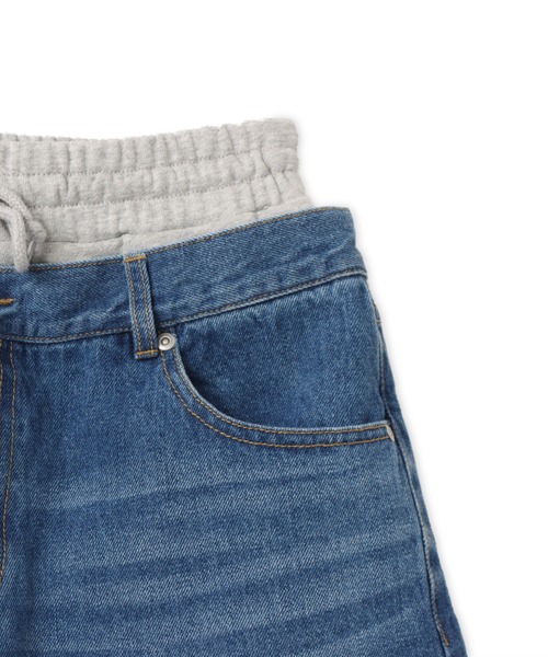 atmos pink(アトモスピンク)の「atmos pink Layered Denim Half Pants / アトモス ピンク レイヤード デニム ハーフ パンツ(その他パンツ・レディース・ブルー/ブラック/ベージュ・S/M)」の13枚目の写真