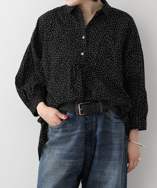 JOURNAL STANDARD LUXE(ジャーナルスタンダード ラックス)の「ドットプリントプルオーバーブラウス(シャツ/ブラウス・レディース・ブラック・FREE)」の1枚目の写真