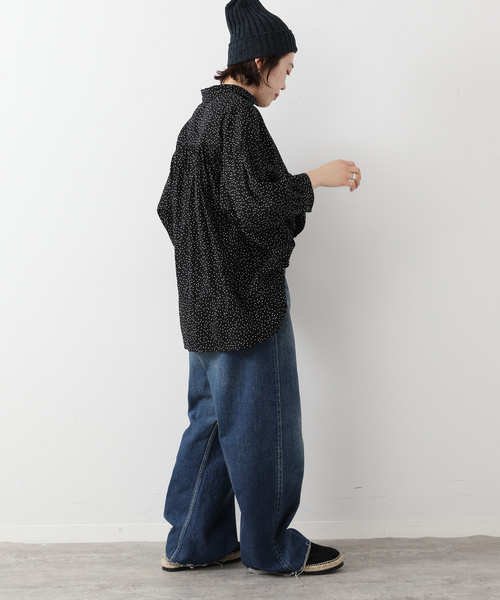 JOURNAL STANDARD LUXE(ジャーナルスタンダード ラックス)の「ドットプリントプルオーバーブラウス(シャツ/ブラウス・レディース・ブラック・FREE)」の2枚目の写真