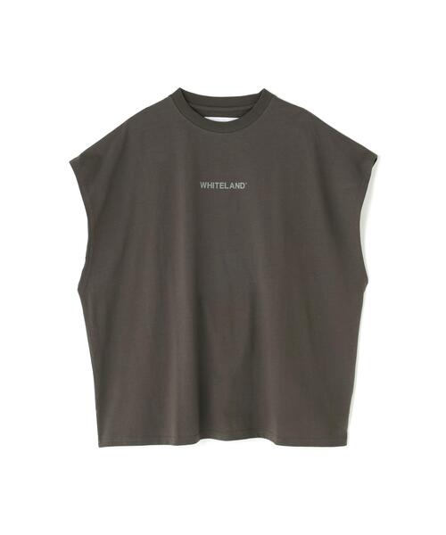 WHITELAND（ホワイトランド）の「【WEB&DEPOT限定】WHITELAND/ホワイトランド/LOGO NOSLEEVES（Tシャツ/カットソー・メンズ・ベージュ/ブラック/グレー・M/L/S）」の2枚目の写真