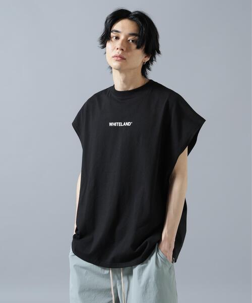WHITELAND（ホワイトランド）の「【WEB&DEPOT限定】WHITELAND/ホワイトランド/LOGO NOSLEEVES（Tシャツ/カットソー・メンズ・ベージュ/ブラック/グレー・M/L/S）」の6枚目の写真