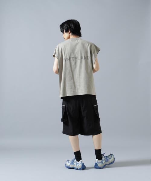 WHITELAND（ホワイトランド）の「【WEB&DEPOT限定】WHITELAND/ホワイトランド/LOGO NOSLEEVES（Tシャツ/カットソー・メンズ・ベージュ/ブラック/グレー・M/L/S）」の15枚目の写真