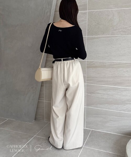 CAPRICIEUX LE'MAGE（カプリシューレマージュ）の「【LE'MAGE×gemeilコラボ】ティアードスリーブロンT（Tシャツ/カットソー・レディース・ブラック/ホワイト/ベージュ・FREE）」の21枚目の写真