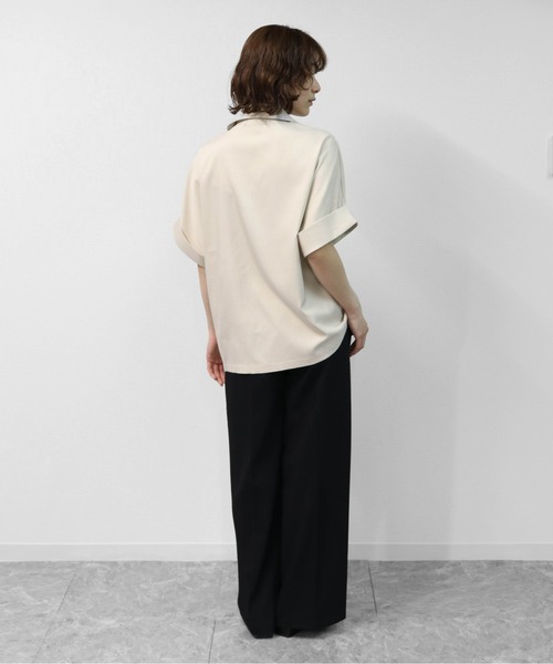 THE CELL.(ザセルドット)の「ダブルハーフジャケット DOUBLE HALF JACKET(テーラードジャケット・レディース・チャコールグレー/ベージュ/ブラック・FREE)」の10枚目の写真
