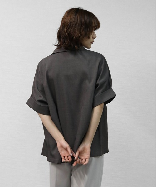 THE CELL.(ザセルドット)の「ダブルハーフジャケット DOUBLE HALF JACKET(テーラードジャケット・レディース・チャコールグレー/ベージュ/ブラック・FREE)」の21枚目の写真