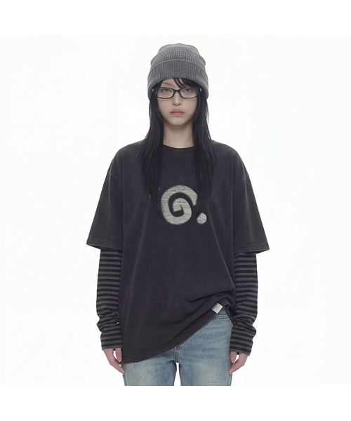 GRAVER（グレーバー）の「[ユニセックス]Gシンボル半袖Tシャツ_4カラー（Tシャツ/カットソー・レディース・ブラック/ライトグレー/ホワイト/チャコールグレー・SMALL/MEDIUM/LARGE）」の3枚目の写真