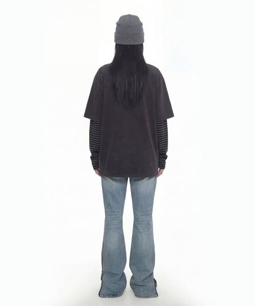 GRAVER（グレーバー）の「[ユニセックス]Gシンボル半袖Tシャツ_4カラー（Tシャツ/カットソー・レディース・ブラック/ライトグレー/ホワイト/チャコールグレー・SMALL/MEDIUM/LARGE）」の9枚目の写真