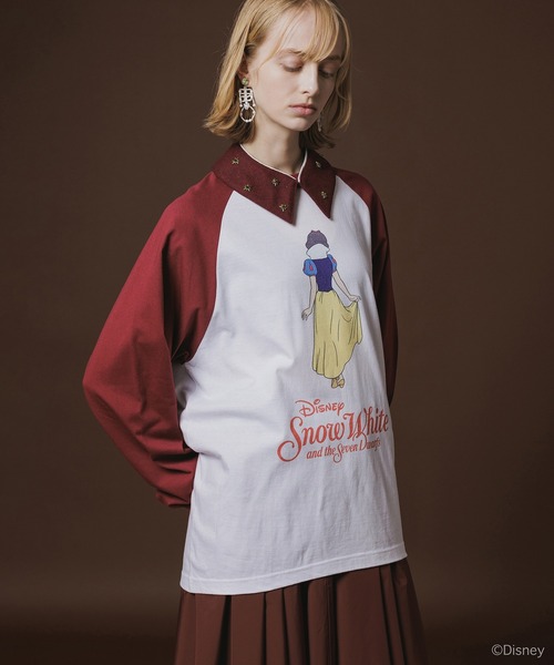NON TOKYO（ノントーキョー）の「Disney 『Snow White』 NON TOKYO 　PRINT RAGLAN T-SHIRT(SNOW WHITE)（Tシャツ/カットソー・レディース・ホワイト×ブラック/ホワイト×レッド・1/2）」の6枚目の写真
