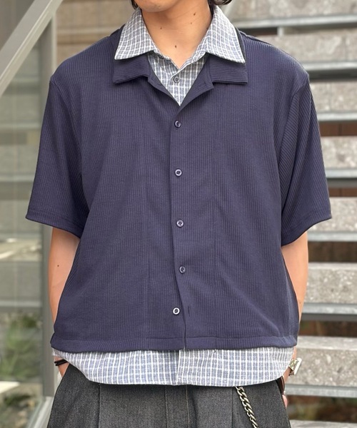 Reyard short shirt / plain & check