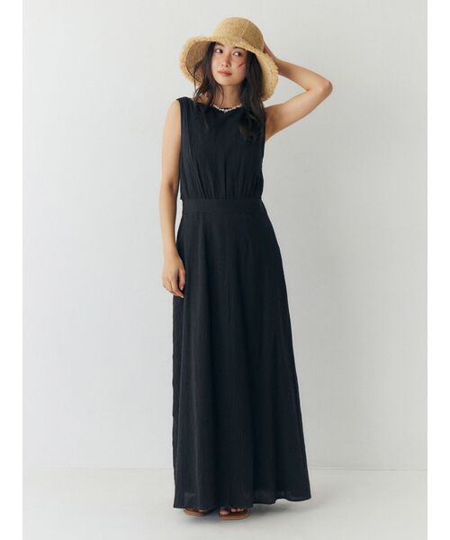 Ungrid（アングリッド）の「バックデザインノースリワンピース（ワンピース・レディース・ブラック/アイボリー/ブルー・SMALL/MEDIUM）」の5枚目の写真