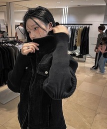 Hatsukoshi（ハツコシ）の「ディープブラックデニム+ニットコンビジャケット（デニムジャケット）」