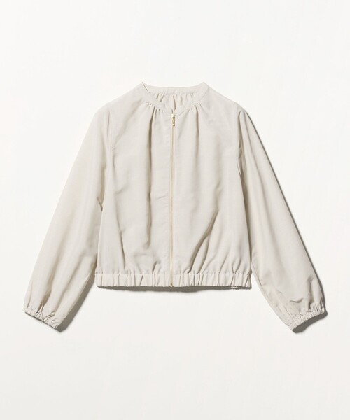 A DAY IN THE LIFE UNITED ARROWS（アデイインザライフユナイテッドアローズ）の「シアー スタンドブルゾン ‐ウォッシャブル‐＜A DAY IN THE LIFE＞（ブルゾン・レディース・ライトグレー/ダークグレー/ベージュ・FREE）」の3枚目の写真