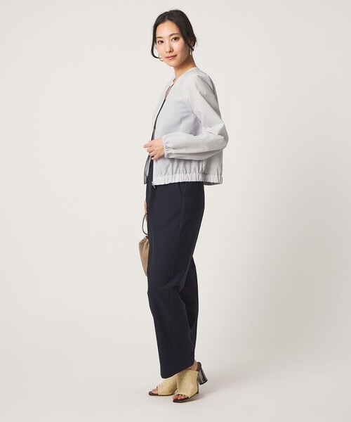 A DAY IN THE LIFE UNITED ARROWS（アデイインザライフユナイテッドアローズ）の「シアー スタンドブルゾン ‐ウォッシャブル‐＜A DAY IN THE LIFE＞（ブルゾン・レディース・ライトグレー/ダークグレー/ベージュ・FREE）」の6枚目の写真