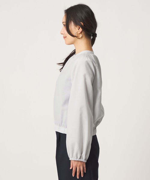 A DAY IN THE LIFE UNITED ARROWS（アデイインザライフユナイテッドアローズ）の「シアー スタンドブルゾン ‐ウォッシャブル‐＜A DAY IN THE LIFE＞（ブルゾン・レディース・ライトグレー/ダークグレー/ベージュ・FREE）」の8枚目の写真
