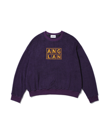 ANGLAN（アングラン）の「Terry Embroidered Pullover - Purple（スウェット）」