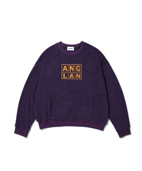 ANGLAN(アングラン)の「Terry Embroidered Pullover - Purple(スウェット・メンズ・その他・FREE)」の1枚目の写真