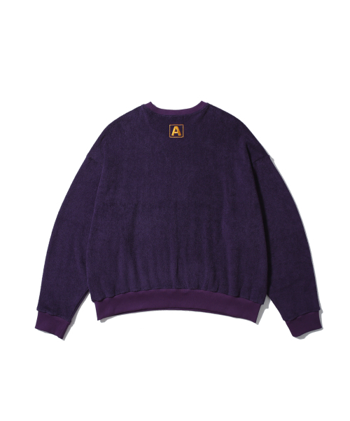 ANGLAN(アングラン)の「Terry Embroidered Pullover - Purple(スウェット・メンズ・その他・FREE)」の2枚目の写真