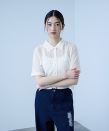 VICKY（ビッキー）の「メッシュポロラメニットカーデ（カーディガン/ボレロ）」
