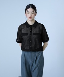 VICKY（ビッキー）の「メッシュポロラメニットカーデ（カーディガン/ボレロ）」