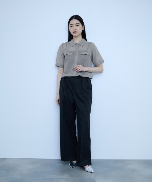 VICKY(ビッキー)の「メッシュポロラメニットカーデ(カーディガン/ボレロ・レディース・オフホワイト/ライトグレー/ブラック・M)」の13枚目の写真