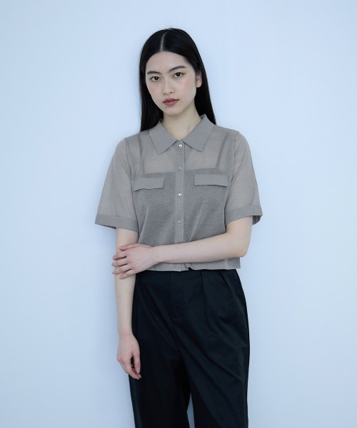 VICKY(ビッキー)の「メッシュポロラメニットカーデ(カーディガン/ボレロ・レディース・オフホワイト/ライトグレー/ブラック・M)」の11枚目の写真