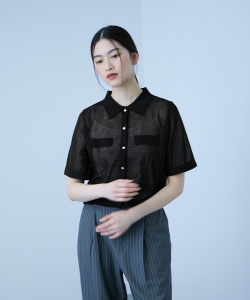 VICKY(ビッキー)の「メッシュポロラメニットカーデ(カーディガン/ボレロ・レディース・オフホワイト/ライトグレー/ブラック・M)」の22枚目の写真