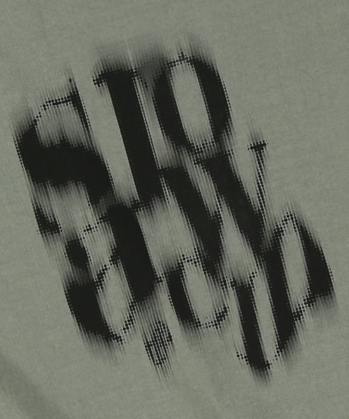 SLOWACID（スローアシッド）の「ブラーリーロゴ半袖Tシャツ[ライトカーキ]（Tシャツ/カットソー・レディース・その他・LARGE/MEDIUM/SMALL/X-LARGE）」の5枚目の写真
