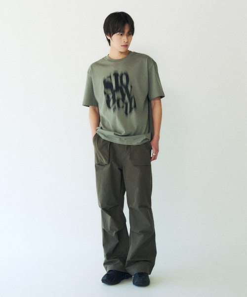 SLOWACID（スローアシッド）の「ブラーリーロゴ半袖Tシャツ[ライトカーキ]（Tシャツ/カットソー・レディース・その他・LARGE/MEDIUM/SMALL/X-LARGE）」の7枚目の写真