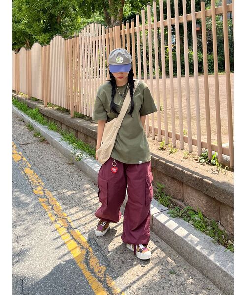 SLOWACID（スローアシッド）の「ブラーリーロゴ半袖Tシャツ[ライトカーキ]（Tシャツ/カットソー・レディース・その他・LARGE/MEDIUM/SMALL/X-LARGE）」の22枚目の写真