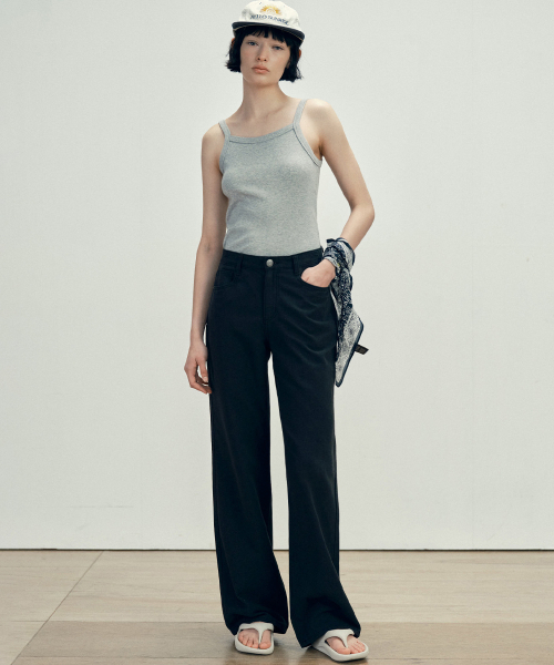 MALOUPE(マロップ)の「9130 軽量リネンカラーデニム(ブラック)(デニムパンツ・レディース・ブラック・26/28/30)」の2枚目の写真