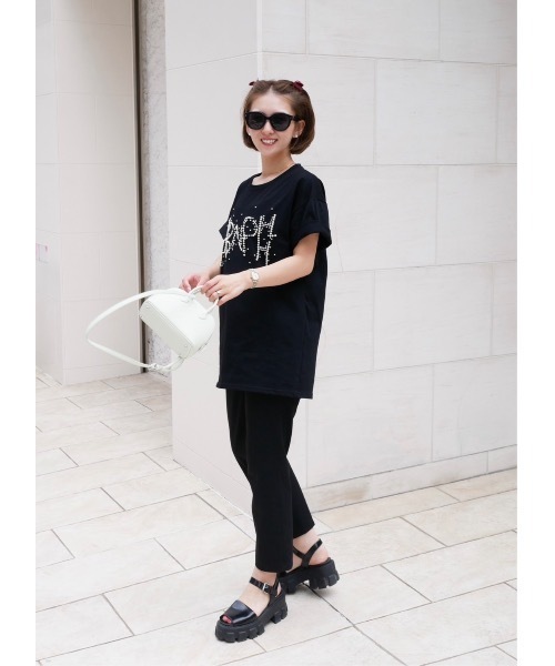 BeBeoD(べベッド)の「パールロゴソフトTシャツ(Tシャツ/カットソー・レディース・ピンク/ホワイト/グレー/ブラック・フリー)」の11枚目の写真