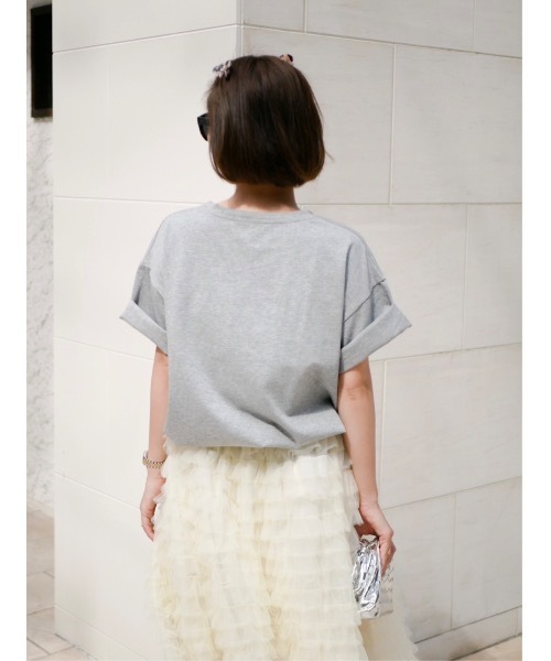 BeBeoD(べベッド)の「パールロゴソフトTシャツ(Tシャツ/カットソー・レディース・ピンク/ホワイト/グレー/ブラック・フリー)」の12枚目の写真