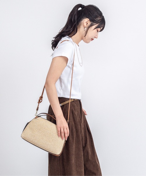 Rivel(リヴェル)の「【GIANNI CHIARINI/ジャンニキアリーニ】2WAY ストロー素材ハンドバッグ レザーハンドル かごバッグ(かごバッグ・レディース・ナチュラル・FREE)」の20枚目の写真