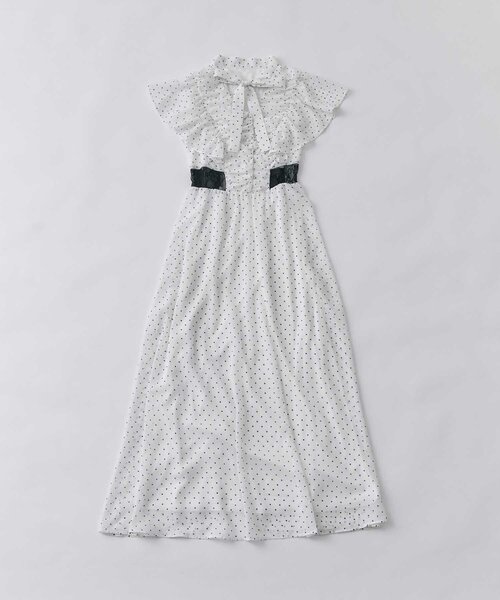 OLIVE des OLIVE（オリーブデオリーブ）の「【Belle Charme】Ribbon Neck Long Onepiece（ワンピース・レディース・ブラック/オフホワイト/チェック・SMALL/MEDIUM）」の8枚目の写真